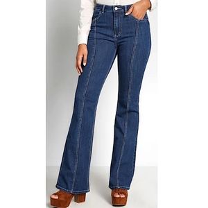 Modcloth The Bianca Flared Jeans Size 8